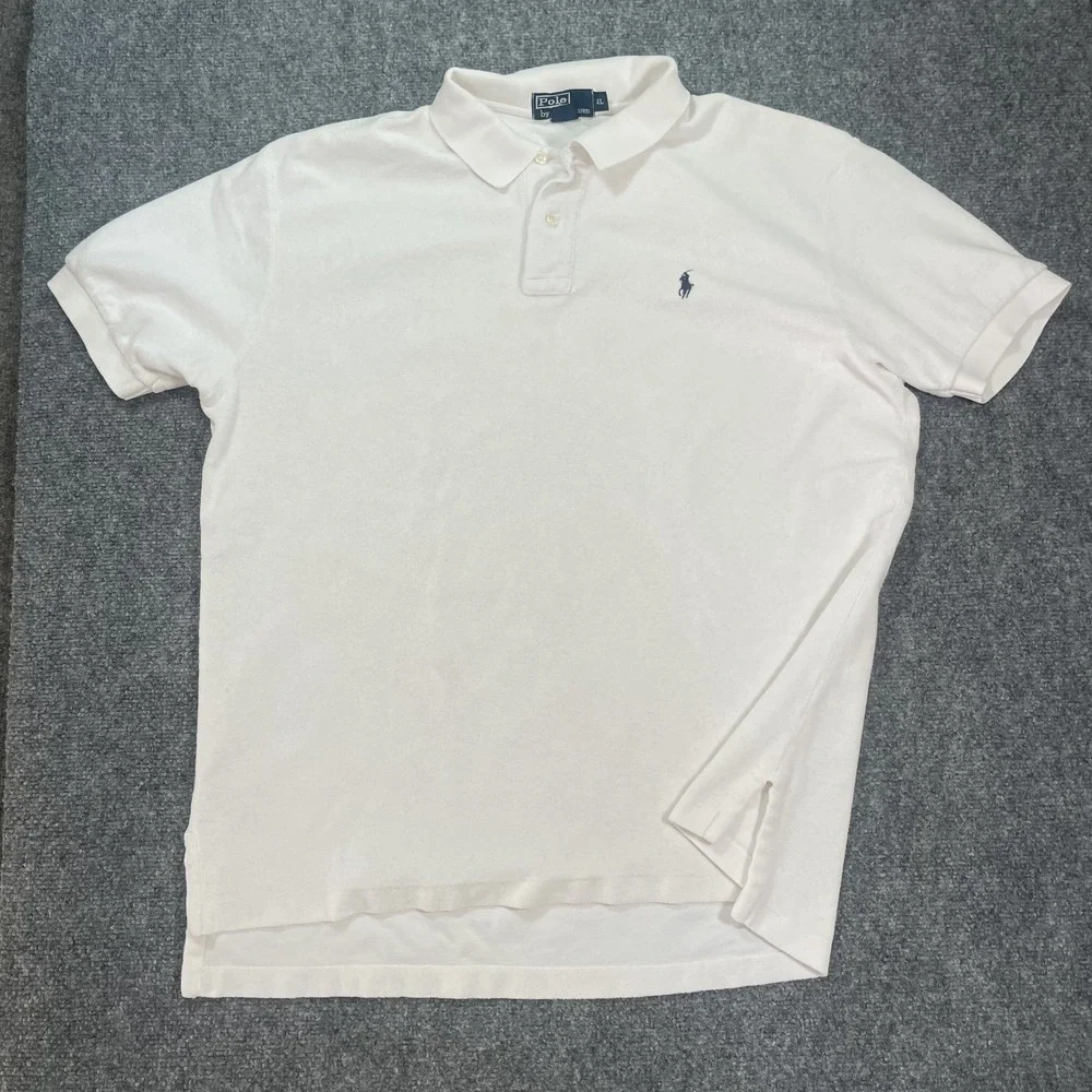 VTG Polo Ralph Lauren Terry Cloth Polo Men's XLarge White Pullover Golf Tennis - Picture 2 of 11